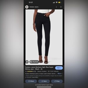 Hudson Jeans black Denim